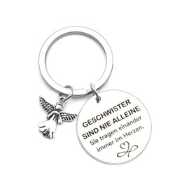 Sibling Gifts Brother Sister Gift Keyring Mother's Day Gift Father's Day Gift Christmas Gifts Easter Gifts Valentine's Day Birthday Thank You Gifts for Siblings, silver