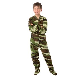 Big Feet Pjs Big Boys Kids Camo Fleece Onesie Footed Pajamas