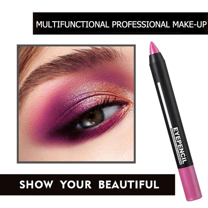 Rose Pink Eye Shadow Crayon Stick, Pearlescent Glitter Cream Eye
