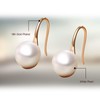 Salanda Pearl Earrings for Women,Pearl Dangle Earrings 18K Gold Plated