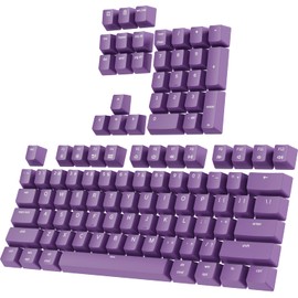 Pwnage Full PBT Keycap Set - Double Shot PBT Shine Through Full Keyboard Keycaps (Purple)