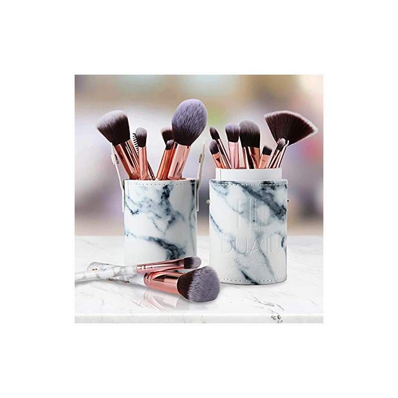 DUAIU Brochas de Maquillaje 16PCs Set de Brochas de Maquillaje