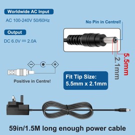 DR.WATCH Power Supply for Roger Black Gold Exercise Bike AG10203, Roger Black Gold Cross Trainer AG-10212-1106-00360, American Audio Media Operator [6U09]