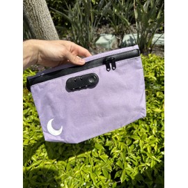 Brando Moon Lock Bag with Combination - Smell Proof Lock Bag - Air Tight Sealed Zippers Pencil Bag (Purple)