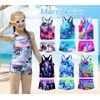 ACOCOPY Girls Swimsuits Summer Two Piece Tankini Sets Jellyfish Bathing