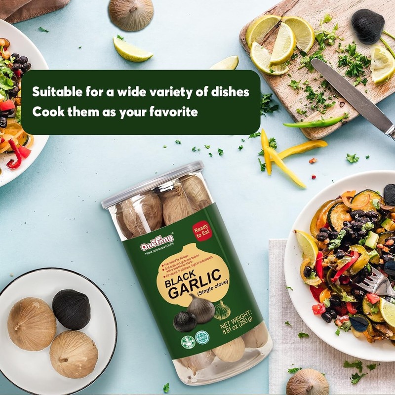 ONETANG Black Garlic 8.82 Oz (250g.), Whole Black Garlic Fermented