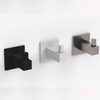 Kon-fort Home Square Bathroom White Towel Hook, 2 Pack Bathroom