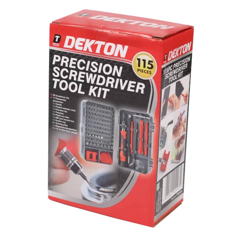 Dekton 115pc Precision Tool Kit - 98 Screwdriver Bits| 17