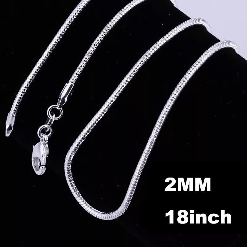 YTXXDEUS 2025 Upgraded 5 Pcs 925 Sterling Silver 2MM Snake