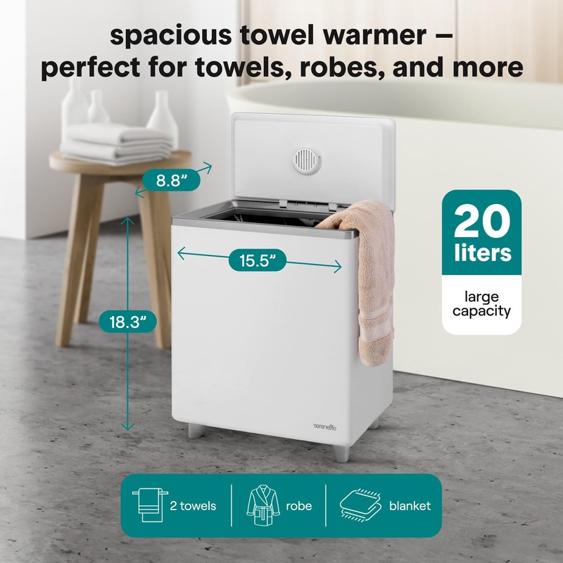 SereneLife WIFI Luxury Rectangle Towel Warmer - Spa & Bathroom