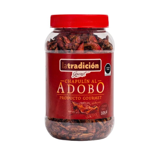 La Tradición, Chapulines Adobo de Oaxaca, Producto Gourmet Artesanal, Botana saludable, 105 gr