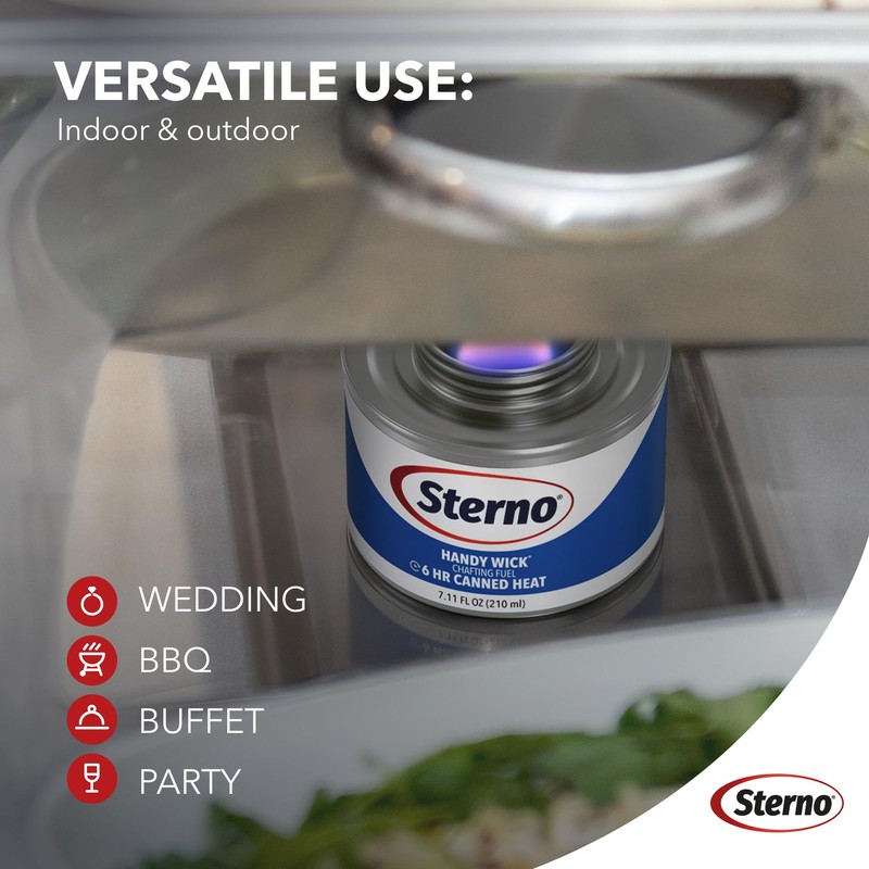 Sterno Fuel Cans - 6-Hour Burn, (12-Pack) Chafing Dish Fuel