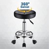 HMTOT Round Rolling Stool with Wheels Height Adjustable Swivel Stool