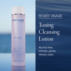 PHYTOMER Rosee Visage Toning Cleansing Lotion | All in One Cleanser, Makeup Remover & Toner for Face | Alcohol-Free | Safe, Natural Ingredients | 8.4 Fl Oz