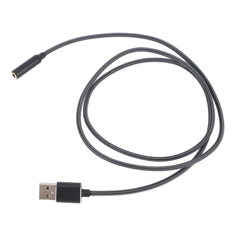 USB Sound Card USB to 3.5mm Jack Sound Adapter External