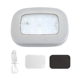 Gasedin Magnetic Dome Light for Car, Car Interior Portable Magnetic Ceiling Roof Reading Light, USB Rechargeable Wireless LED Dome Lamp for RV Van Trailer Boat, Car Accessories (Gray)