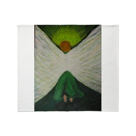CafePress Green Angel Rahael Throw Blanket Super Soft Fleece Plush Throw Blanket, 60"x50"