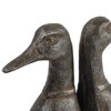 Creative Co-Op Decorative Distressed Cast Metal Duck Head Bookends, Black,