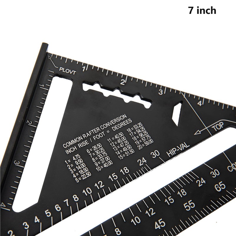 Beslands Aluminum 12 inch & 7 inch Rafter Square Carpenter