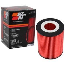 K&N HP-7043 Filtro de Aceite Premium para Ford/Land Rover 2016-2023, 20,000 Millas de Protección