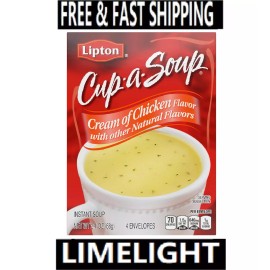Lipton SOUP SECRETS Lipton Instant Soup Cream of Chicken 4 Count For a Warm Cup of Soup