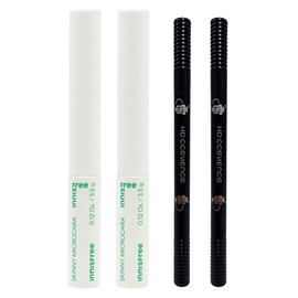 Innisfree Skinny Meticulous Color No. 1 2pcs + Eyebrow Dark Brown 2pcs / 이니스프리 스키니 꼼꼼카라 1호 2개+아이브로우 흑갈색 2개