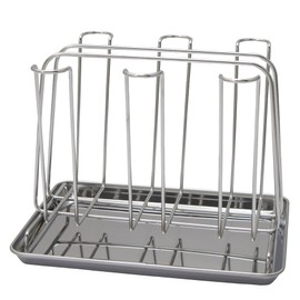 Takagi 18-8 Stainless Steel Glass Stand with Stainless Steel Tray, Made in Japan