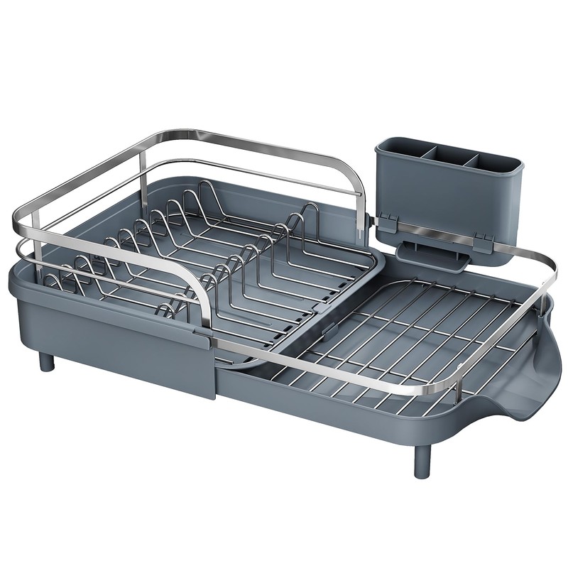 SAYZH Dish Drying Rack - Expandable Dish Rack for Kitchen