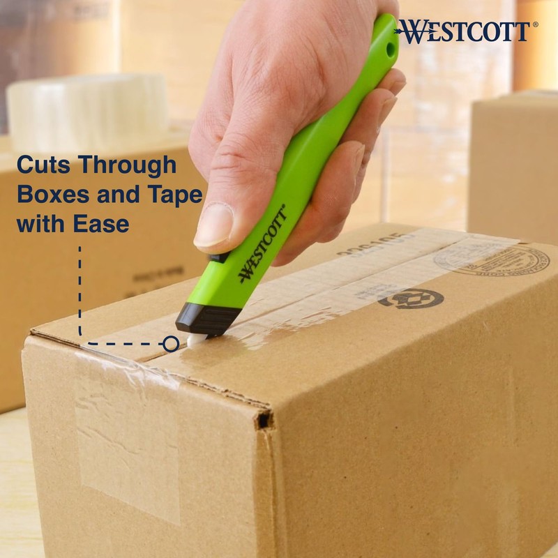 Westcott Box Cutter Safety Ceramic Utility Knife, 3-Pack