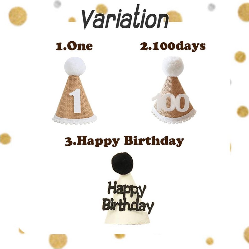 Lumierechat a-b1751 Birthday Hat, Triangular Hat, Baby, Kids, Decoration, 1