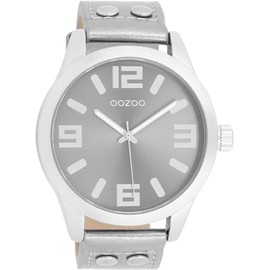 Oozoo - Timepieces Women's Watch | Women's Watch with Leather Strap | Modern Watch for Women - Elegant Analogue Women's Watch, Oozoo Timepieces - C1082 - Women's - Leather Bracelet - Silver/Metallic,