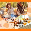 100Pcs Fall Pumpkin Disposable Plastic Cups with Lids and Straws
