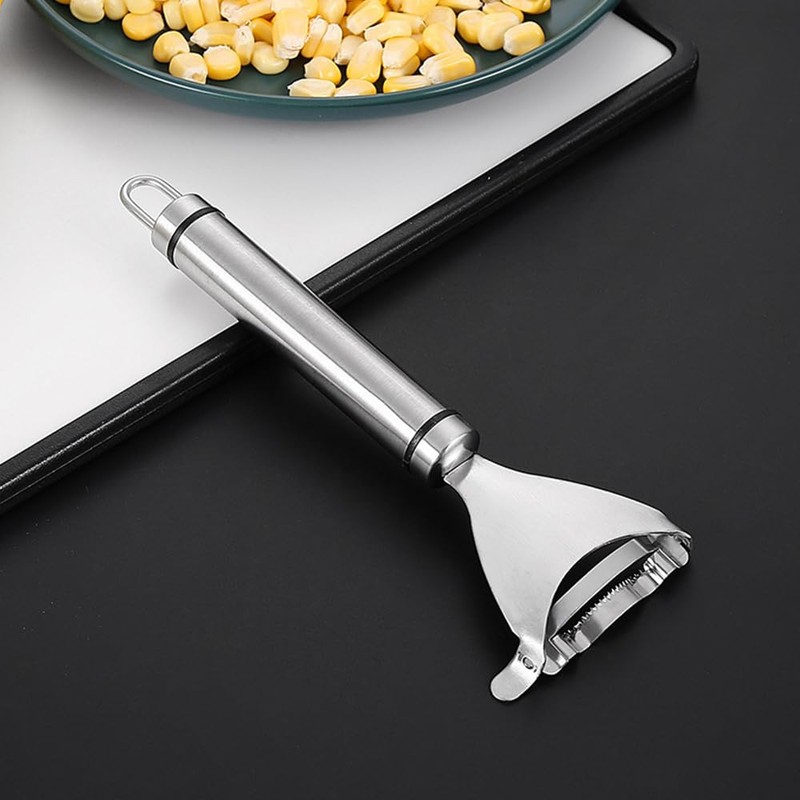 2Pcs Stainless Steel Corn Peeler, Corn Shaver Scraper Corn Thresher