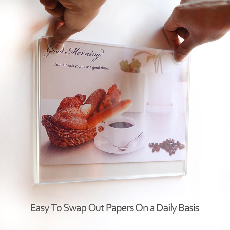 NIUBEE Acrylic Sign Holder 11x17 Horizontal,Clear Poster Picture Frames for