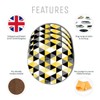 Destination Vinyl 4 Set - Yellow Black White Geometric Coasters