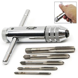 iwobi Adjustable T Handle Tap Wrench with Ratchet M3 - M8 for Taps