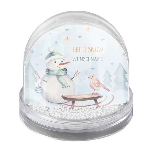 printplanet® - Personalised Snow Globe with Your Own Name -