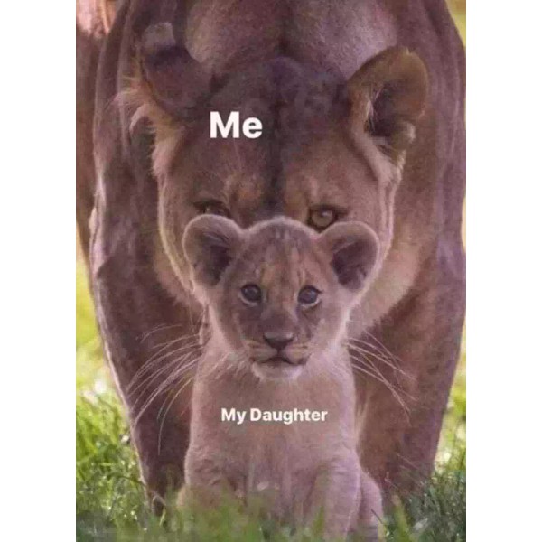 Lion daughter refrigerator magnet 3 1/2 x 3 1 /2