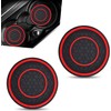 2PCS red car cup holder coaster - non-slip shockproof plastic