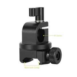 NICEYRIG Nut Rail Clamp NATO Rail Clamp 15mm Rod Clamp 15mm Rod Lock Knob Photography Accessory-427