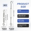 PATIKIL M10 Hook & Eye Turnbuckle, 3 Pcs Stainless Steel