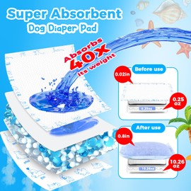 Dog Diaper Liners 150ct, Upgraded Ultra-Thin & Super Absorbent Dog Diapers Booster Pads for Male and Female Dogs, Disposable Doggy Diapers Inserts for Dog Belly Bands Wraps Period Panties (Regular)