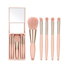Makeup Brushes, Mini Travel Makeup Brush Set with Eyeshadow Kit - Professional Basic Cosmetic Tools for Eyes Makeup, Soft Brushes in Small Size Eyeshadow Case