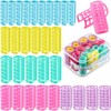 30 Pieces Plastic Hair Rollers - Self-Grip Curlers in 5