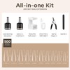 modelones Nail Tips and Glue Gel Kit, Pack of 500