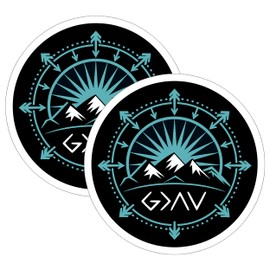 God is Greater Than The Highs and Lows Sticker 4 Inch 2-Pack - Waterproof Vinyl Decal for Laptop Water Bottle Car Tumbler - Durable Funny Aesthetic Long-Lasting Stickers for Adults ID45039