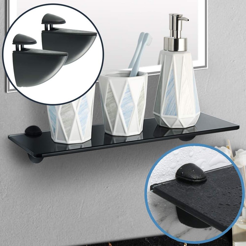 Alise 2 Pcs Adjustable Brackets Board/Glass Floating Shelf Brackets Wall