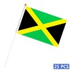 25 Pack Jamaica Small Flag, Hand Held Jamaican Stick Flag