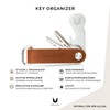 Key Organiser, Key Case Made of Real Leather, Stainless Steel