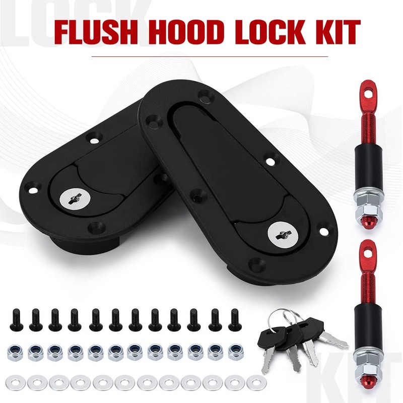 Hypertune Universal Racing Car Flush Hood Latch & Pin Kit